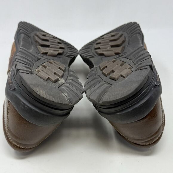 GBX Chunky Shoes Mens 12 M Brown Distressed Leather Slip On Vintage Y2K Biker - Picture 16 of 16